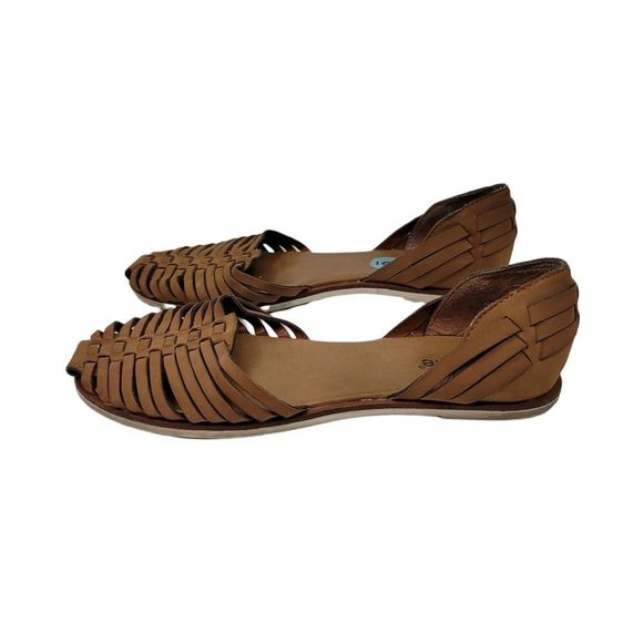 Nicole Huarache Westin Basket Weave Tan Slip On Shoes Size 6 - Picture 5 of 8